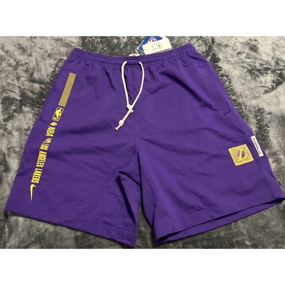 LARGE Los Angeles Lakers Standard Issue Courtside Men's Nike Dri-FIT NBA Shorts - Picture 1 of 9